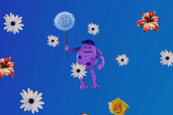 Abu entre flors